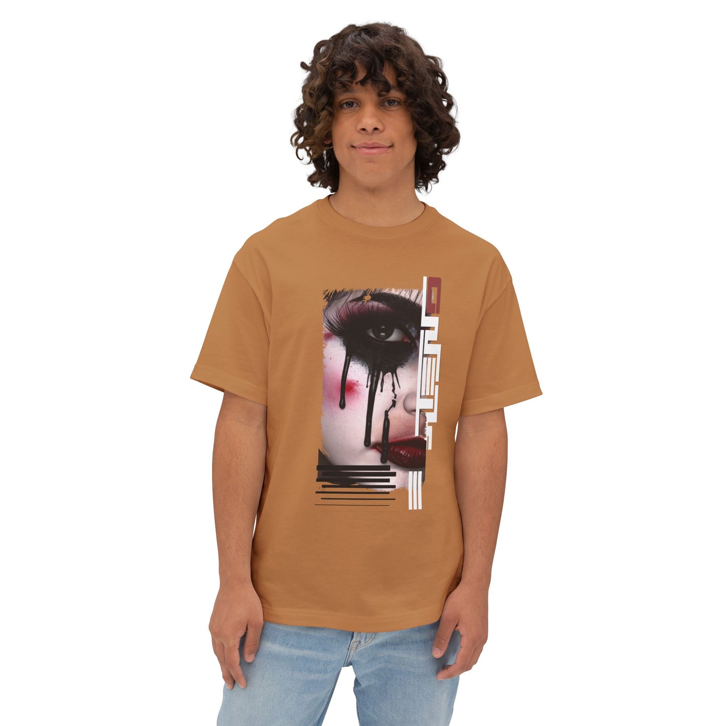 Artistic Oversized Tee - Bold Abstract Design, Streetwear, Casual Style, Unique Gift, Graphic Tee