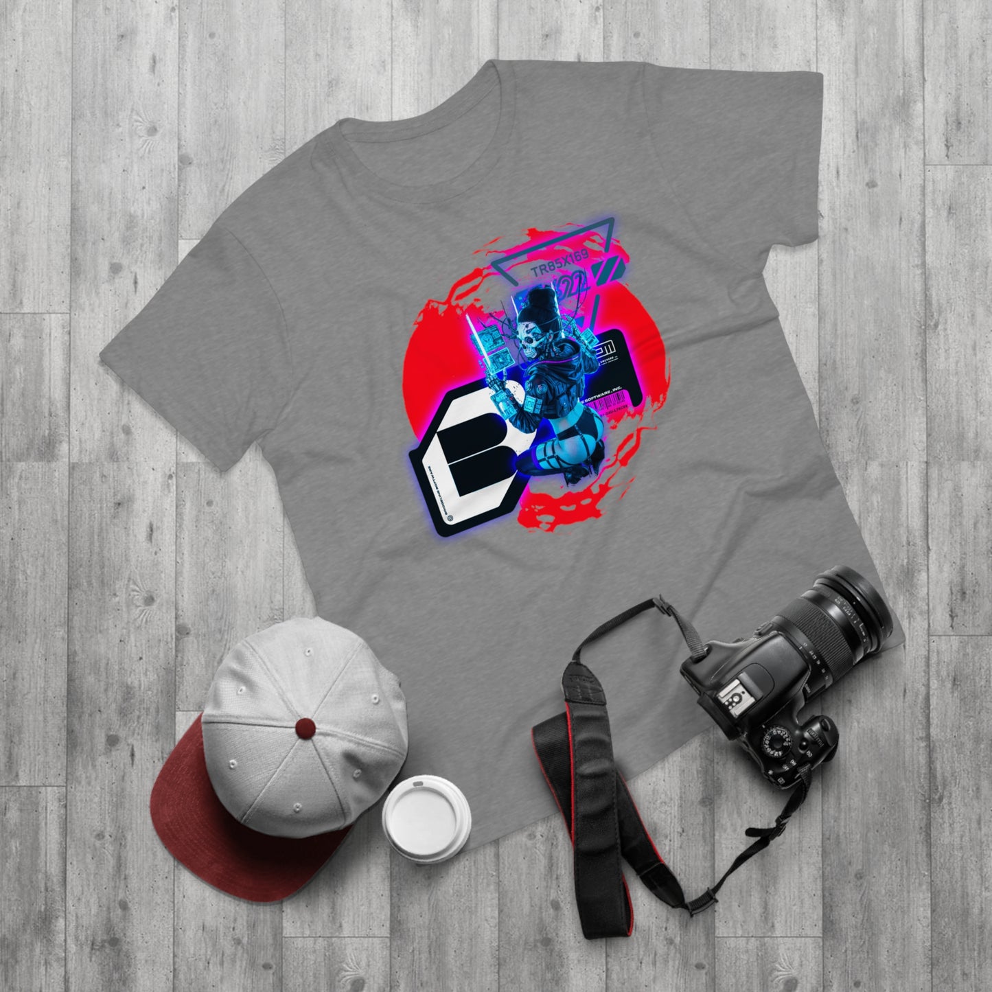 Futuristic Graphic Tee, Urban Outfit, Cyberpunk Style T-shirt, Men's Streetwear, Casual Wear, Gift for Tech Lovers