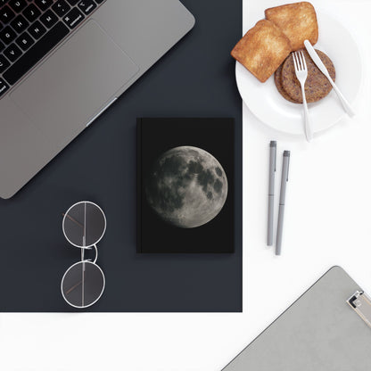Moonlit Hard Backed Journal for Dreamers, Writing, Self-Reflection, Gift for Women, Night Sky Lovers, Inspiring Notebook