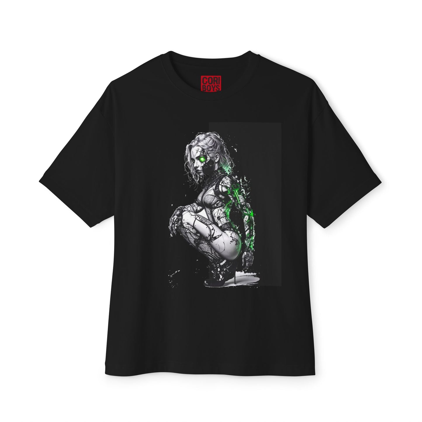 Cyberpunk-Inspired Unisex Oversized Tee, Streetwear T-Shirt, Graphic Tee for Art Lovers, Casual Wear, Unique Gift