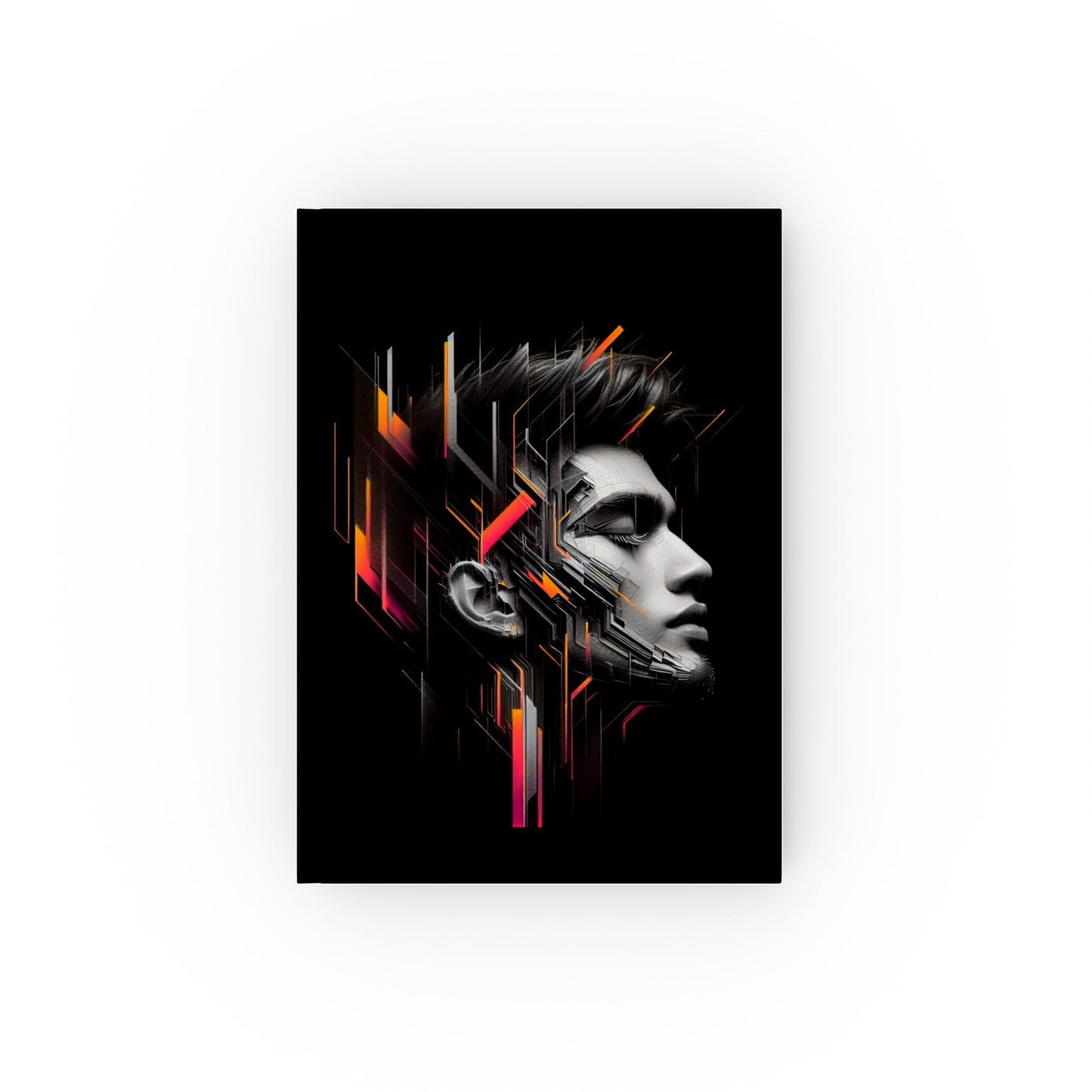 Futuristic Hard Backed Journal - Unique Artistic Design, Gift for Artists, Creative Writing, Motivation Journal, Daily Planner