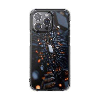 Magnetic Clear Impact Phone Case - Tech-Inspired Design, Perfect for Gadget Lovers, Birthday Gift, Tech Accessories, Durable Protection