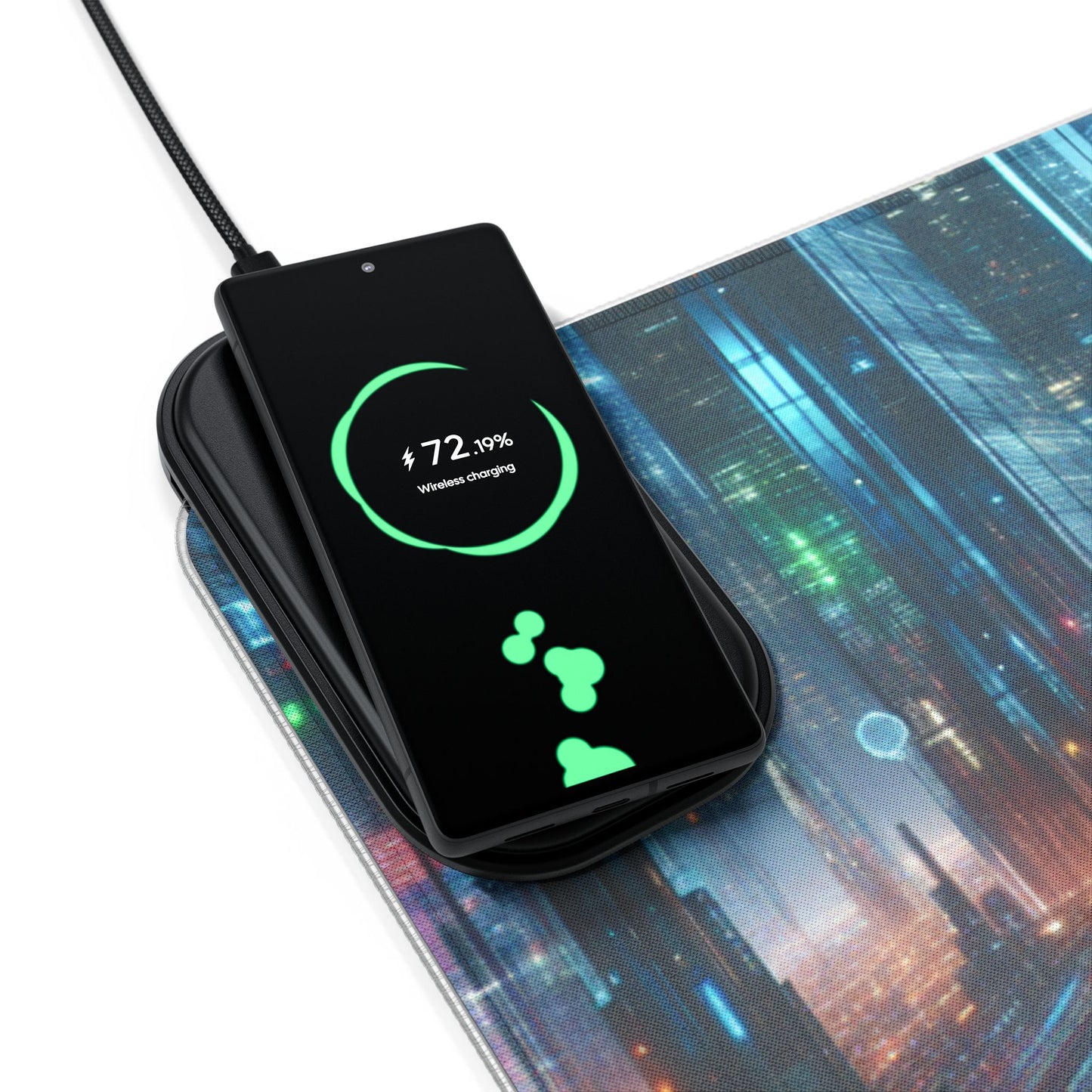 LED Gaming Mouse Pad with Wireless Charging | RGB Desk Mat, Gamer Gift, Office Decor, Tech Accessories, PC Setup