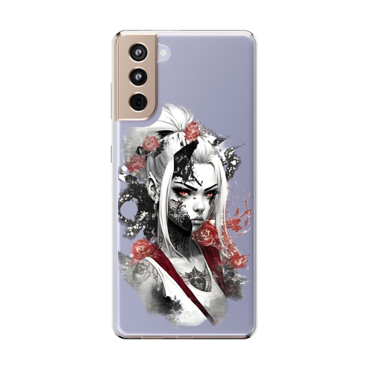 Mystical Warrior Clear Phone Case - Stylish & Protective
