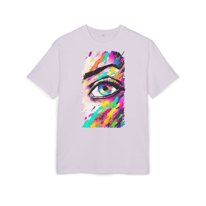 Colorful Eye Graphic Unisex Heavy Oversize Tee, Artistic T-Shirt, Casual Wear, Gift for Art Lovers, Streetwear Trends, Vibrant Style