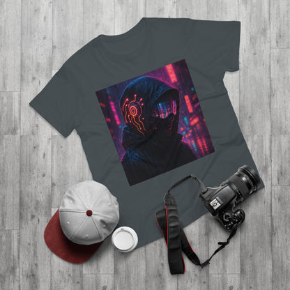 Cyberpunk Graphic Tee for Men & Women, Futuristic Streetwear, Perfect Gift for Gamers, Casual Wear for Tech Enthusiasts, Urban Style T-Shirt