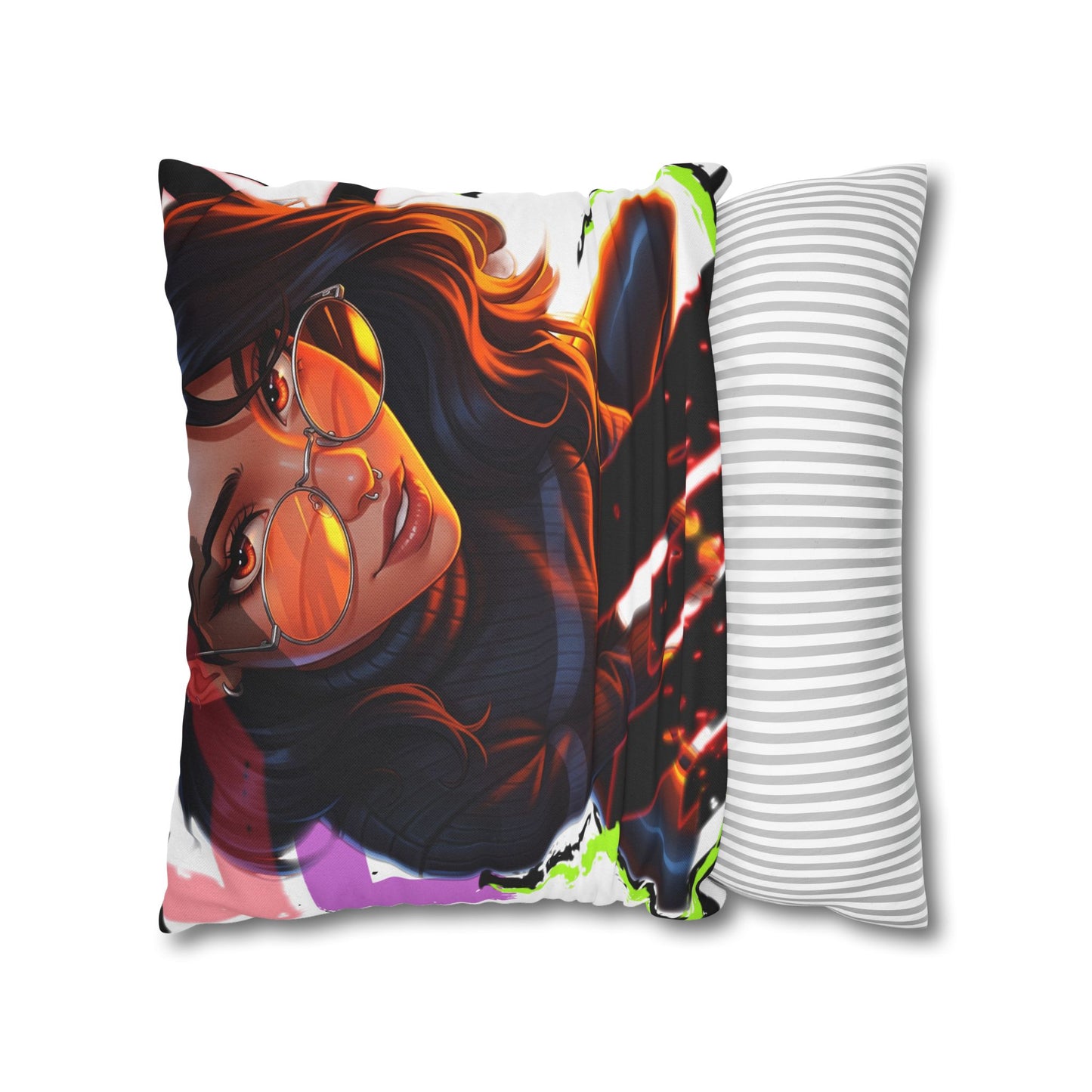 Vibrant Art Throw Pillow, Cozy Home Decor, Unique Gift for Gamers, Boho Cushion for Comfort, Stylish Accent Pillow
