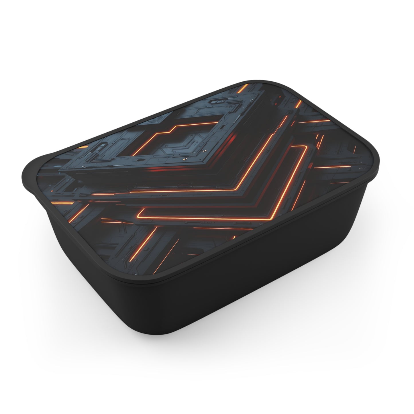 Modern Neon Bento Box | Stylish Meal Prep Container, Lunchbox for Work, School, or Picnics, Unique Gift Idea, Reusable Utensils Included