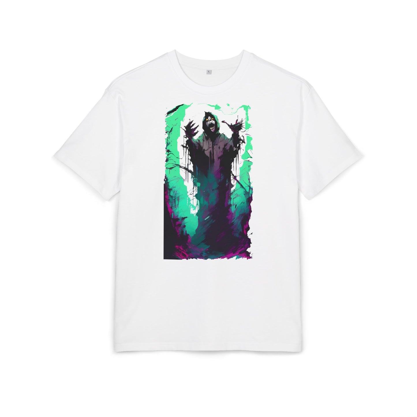 Mystical Oversized Tee - Unisex, Artistic Graphic Tee, Casual Wear, Gift for Art Lovers, Spooky Vibes Shirt