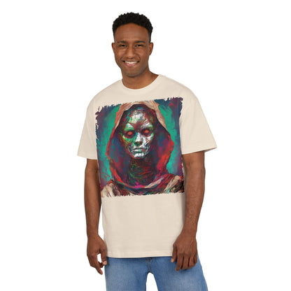 Eerie Oversize Tee, Unisex Graphic Shirt for Horror Lovers, Streetwear, Unique Gift for Halloween, Casual Wear, Art Tee
