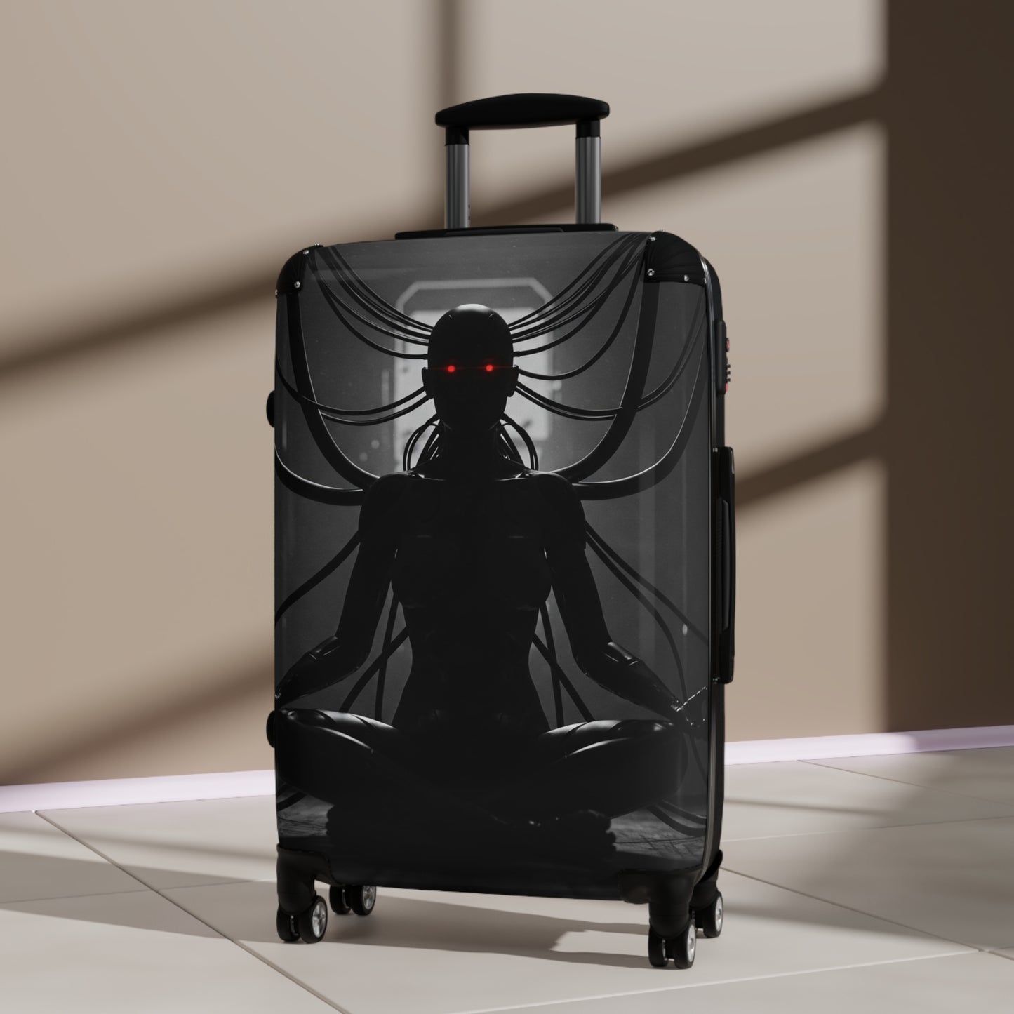Stylish Travel Suitcase with Futuristic Design - Perfect for Adventurers