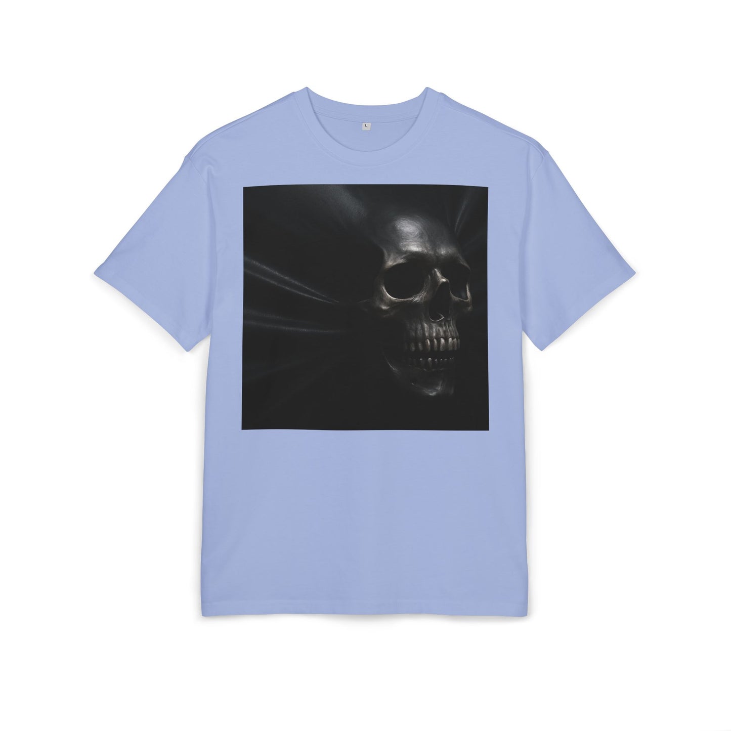 Skull Graphic Oversized Tee - Unisex Heavy Tee for Casual Wear, Street Style, Halloween Attire, Gift for Friends, Unique Art Tee