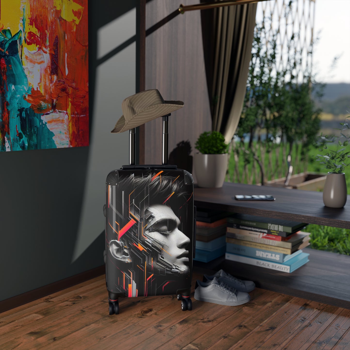 Stylish Travel Suitcase with Futuristic Design - Perfect for Adventurers