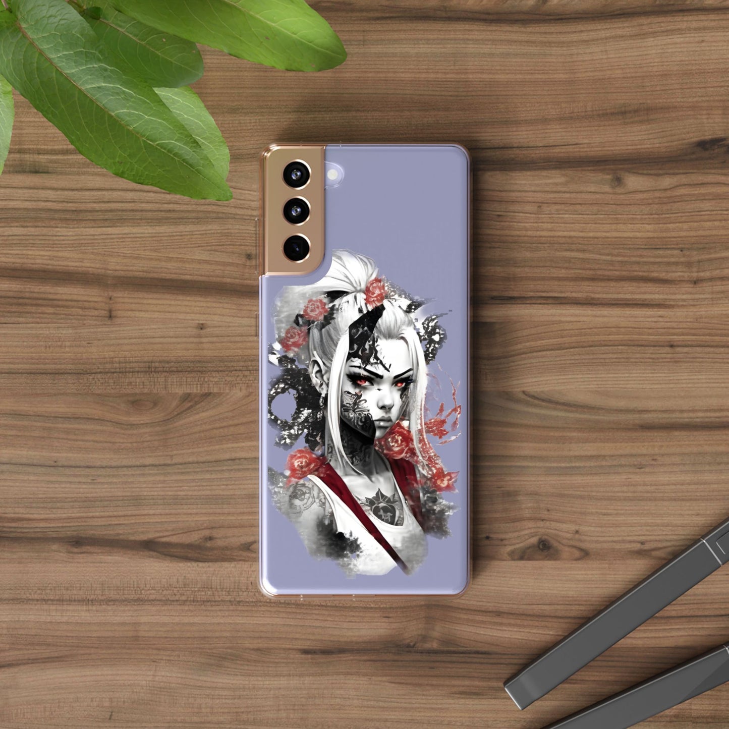 Mystical Warrior Clear Phone Case - Stylish & Protective