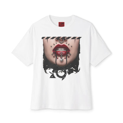 Chic Graphic Tee, Edgy Streetwear Top, Unisex Oversized T-Shirt, Artsy Casual Style, Fashion Statement Tee