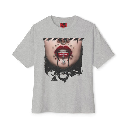 Chic Graphic Tee, Edgy Streetwear Top, Unisex Oversized T-Shirt, Artsy Casual Style, Fashion Statement Tee