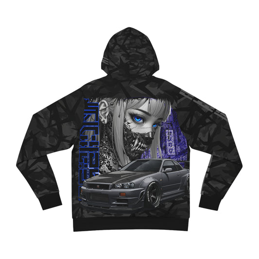 Edgy Urban Graphic Hoodie, Unisex Streetwear, Gift for Car Lovers, Festival Wear, Trendy Layering Piece