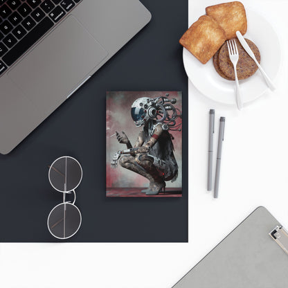 Futuristic Sci-Fi Hard Backed Journal | Unique Notebook for Creative Minds, Writing, Sketching, Gift for Geeks, Cyberpunk Art