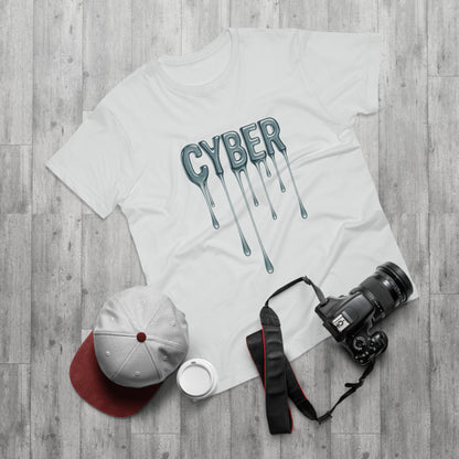 Cool Drippy Cyber T-Shirt, Unisex Graphic Tee, Casual Wear, Tech Enthusiast Gift, Trendy Streetwear for All Occasions