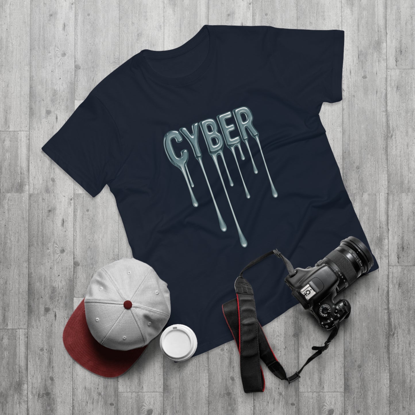 Cool Drippy Cyber T-Shirt, Unisex Graphic Tee, Casual Wear, Tech Enthusiast Gift, Trendy Streetwear for All Occasions