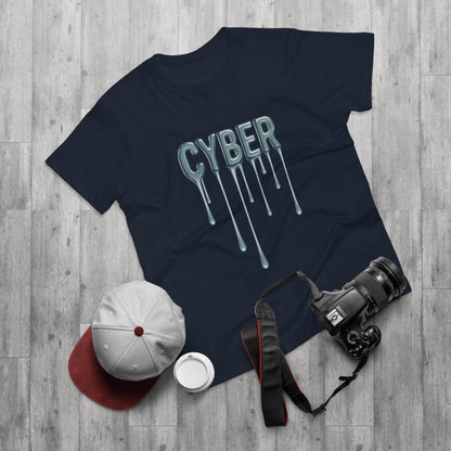 Cool Drippy Cyber T-Shirt, Unisex Graphic Tee, Casual Wear, Tech Enthusiast Gift, Trendy Streetwear for All Occasions