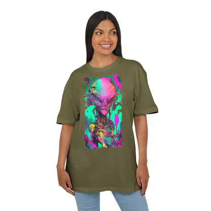 Alien Art Unisex Oversize Tee, Graphic Tee, Casual Style, Streetwear, Unique Gift, Statement Piece