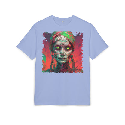 Horror-Inspired Unisex Oversize Tee, Spooky Graphic Shirt, Halloween Outfit, Unique Art Tee, Ghoulish Casual Wear, Perfect for Parties