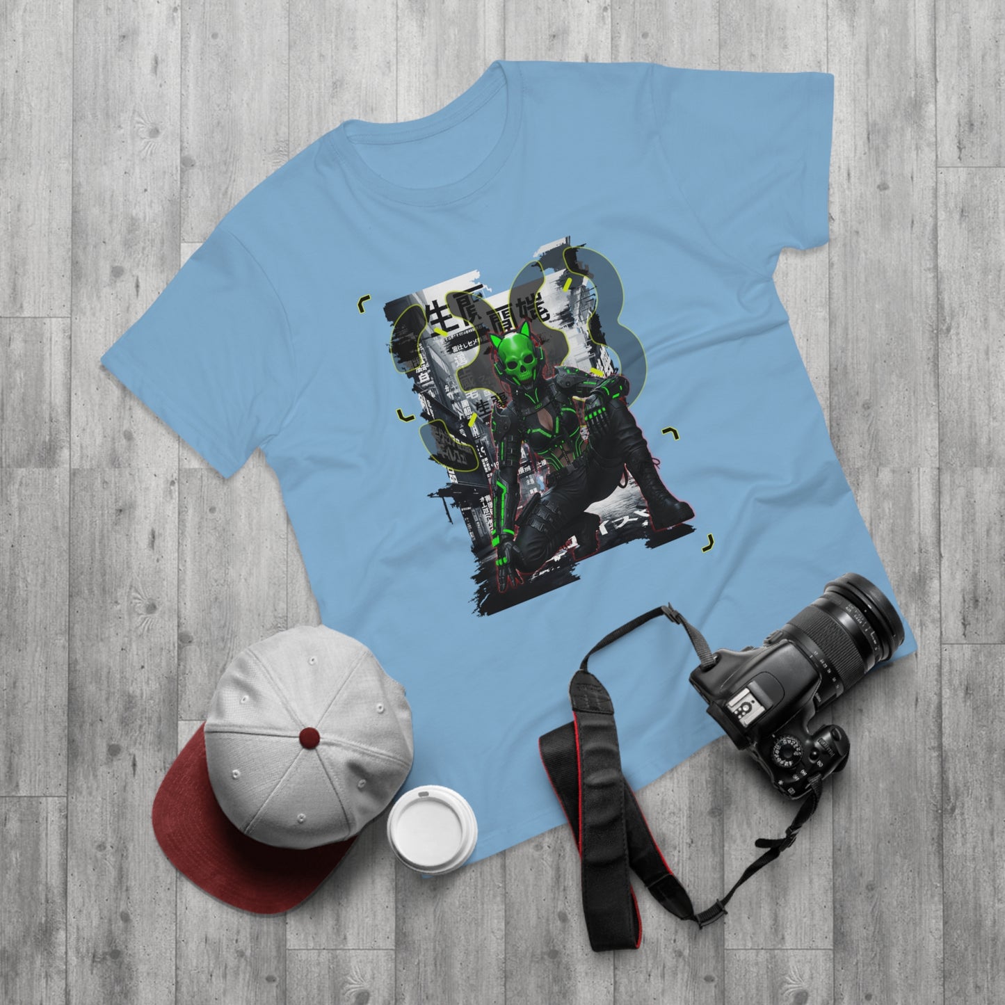 Cyberpunk Graphic Tee, Futuristic T-Shirt, Unisex Casual Wear, Unique Gift for Gamers, Trendy Streetwear, Sci-Fi Clothing