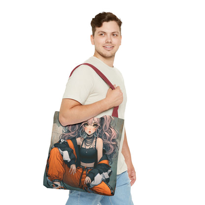 Stylish Anime Tote Bag, AOP Art Bag, Gift for Anime Lovers, Trendy Shopper Bag, Unique Fashion Accessory, Everyday Use Tote