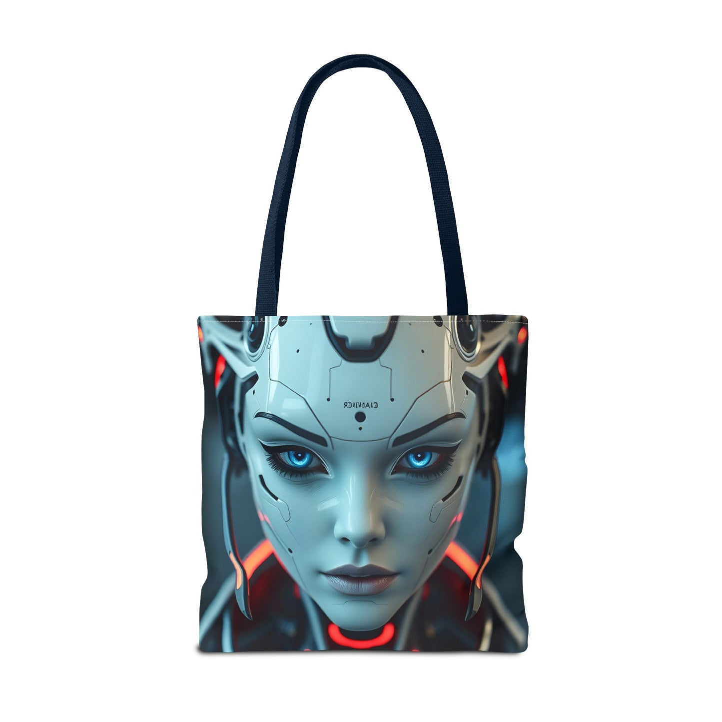 Futuristic Robot Tote Bag | Cyberpunk Style, Eco-Friendly Carryall, Gift for Tech Lovers, Computer Bag, Fashion Statement