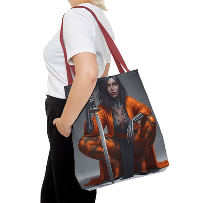 Fierce Samurai Tote Bag | Stylish AOP Bag for Anime Lovers | Perfect for Everyday, Shopping, or Gifts | Unique and Bold Design