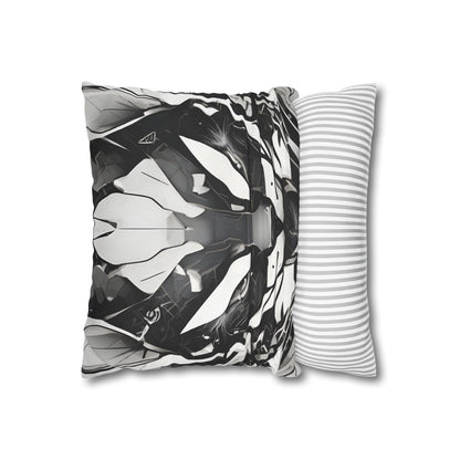 Square Pillowcase with Edgy Cyber Design