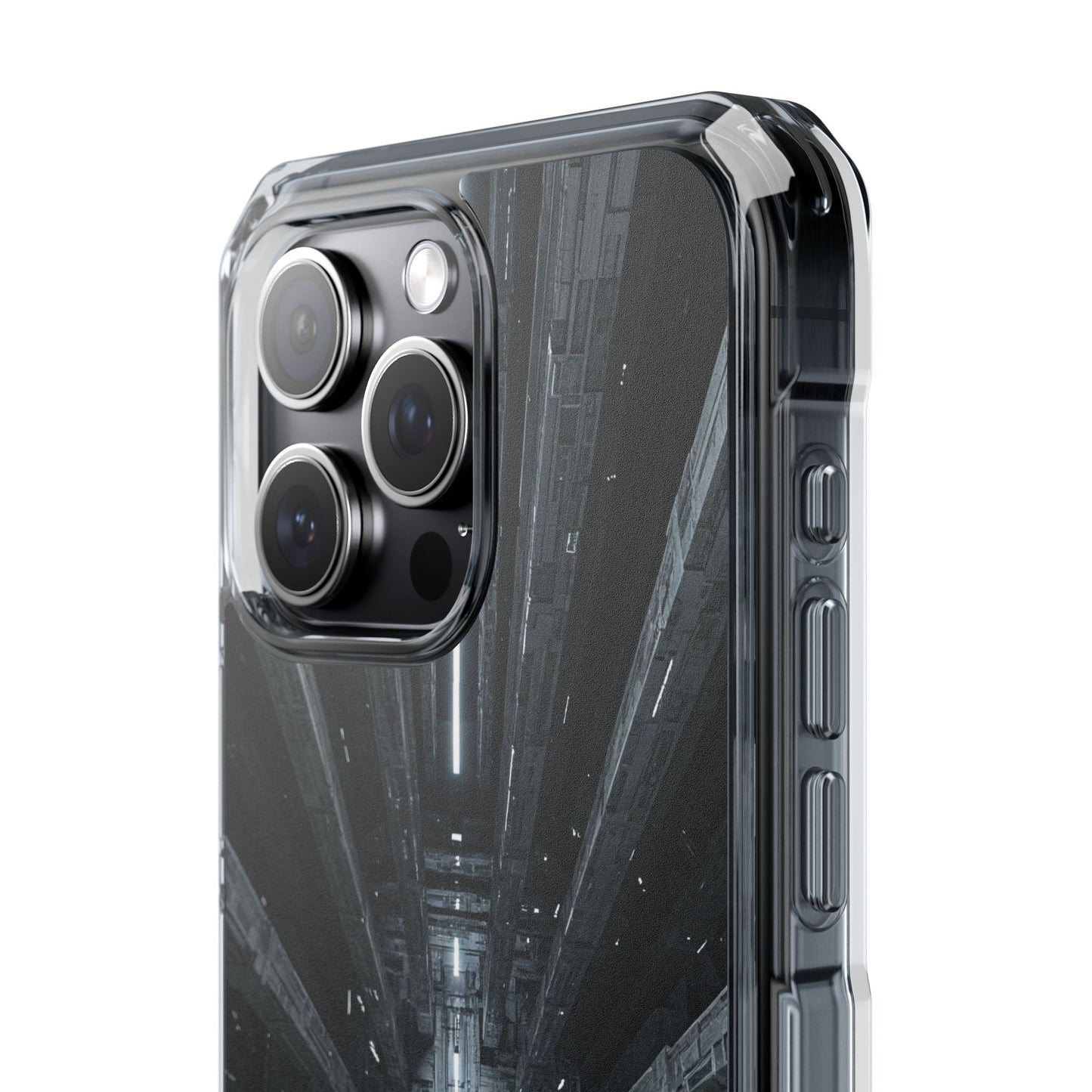 Sci-Fi Phone Case with Magnetic Clear Impact Design, Futuristic Cell Phone Cover, Unique Gifts for Tech Lovers, Holiday Present