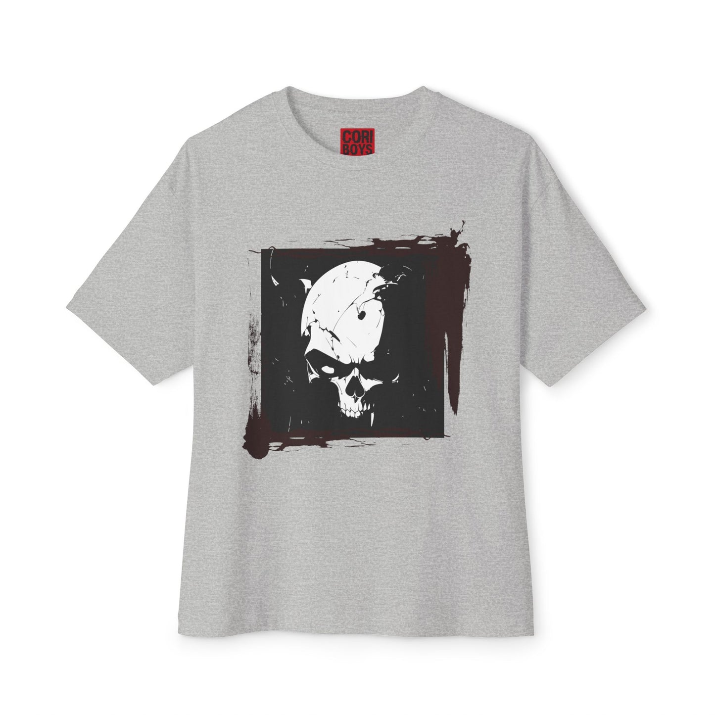 Edgy Skull Graphic Tee | Unisex Oversized Boxy Tee for Casual Wear, Halloween, Street Style, Gift for Him/Her, Unique Fashion
