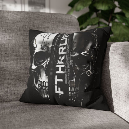 Gothic Skull Pillowcase - Edgy Home Decor, Alternative Gift, Bedroom Accent, Halloween Decor, Boho Pillow Cover