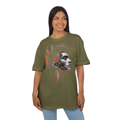 Artistic Oversize Tee - Modern Abstract Design