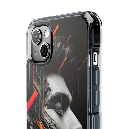 Magnetic Clear Impact Cases with Abstract Graphic, Stylish Phone Protection, Modern Gift for Tech Lovers, Unique Case