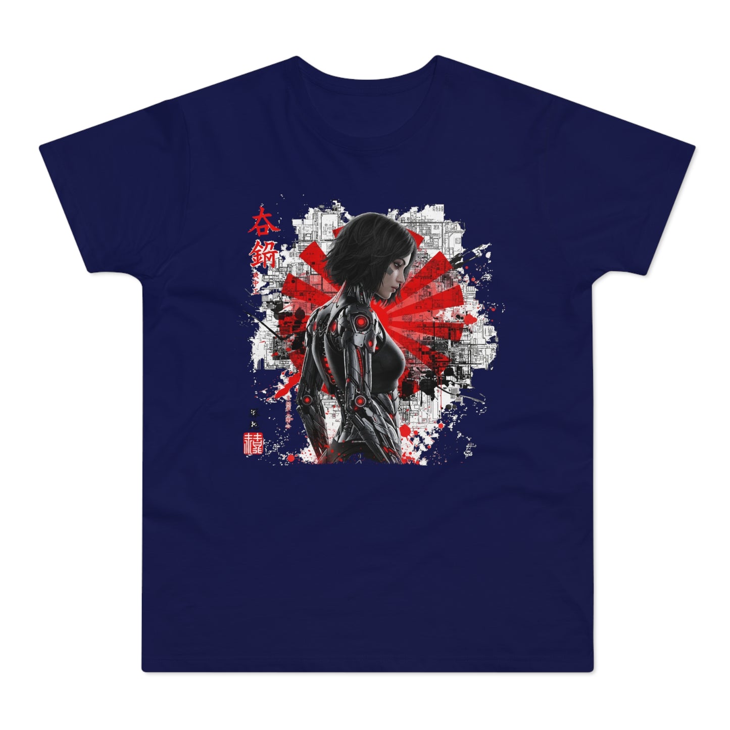 Cyber Samurai Graphic T-Shirt, Unisex Graphic Tee, Anime Shirt, Japanese Art T-Shirt, Gift for Nerds, Cosplay Apparel