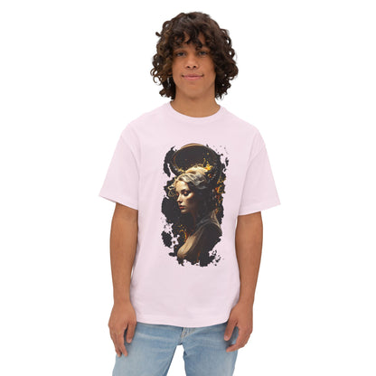 Artistic Oversized Tee with Abstract Portrait, Unisex Graphic Tee, Casual Streetwear, Perfect Gift for Art Lovers, Unique Summer Shirt