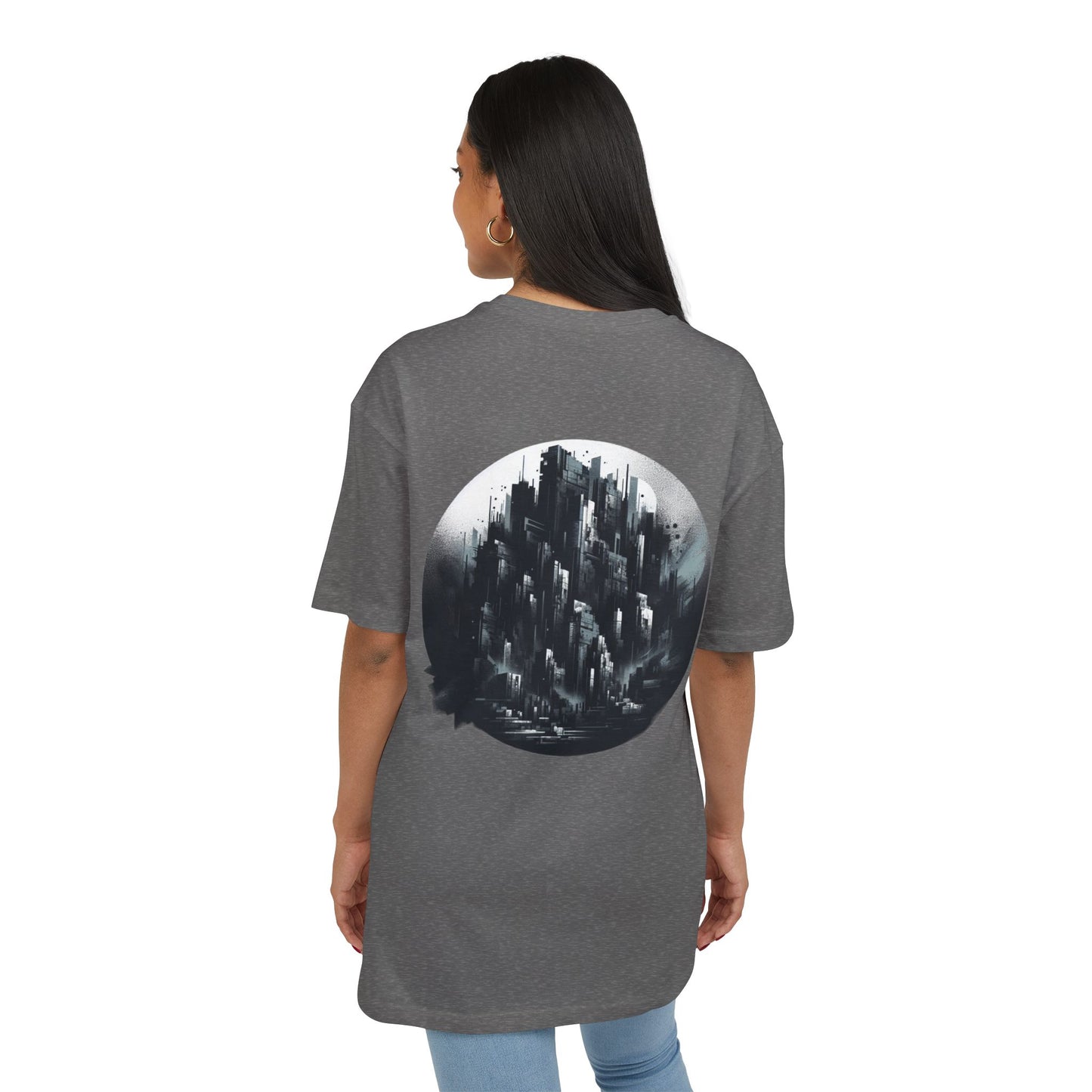 Urban Streetwear Oversize Tee - Futuristic Graphic Design