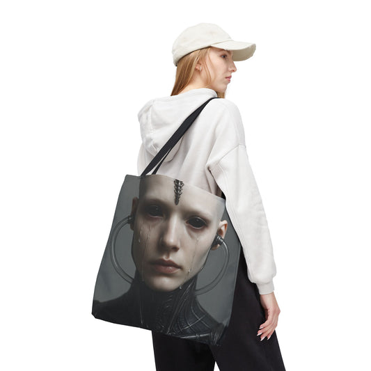 Futuristic AOP Tote Bag | Sci-Fi Style for Everyday Use, Gift for Geek Culture, Urban Accessories, Fashionable Shopping Bag