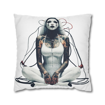 Unique Artistic Pillowcase with Futuristic Design, Decorative Cushion Cover for Home Decor, Gift for Art Lovers, Cozy Living Room Accessory