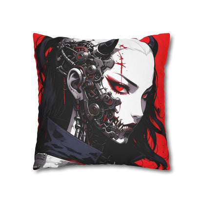 Futuristic Anime Style Pillowcase, Cyberpunk Decor, Gift for Anime Lovers, Home Accessories, Housewarming Present, Cozy Bedroom