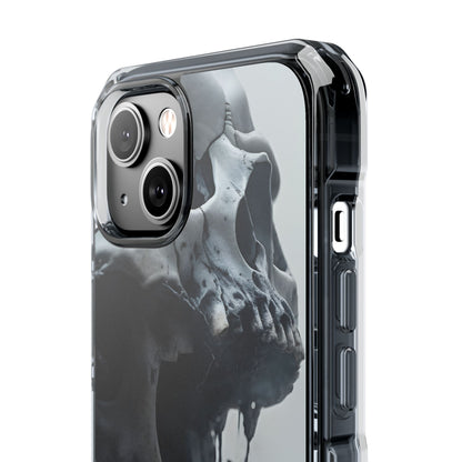 Unique Skull Design Magnetic Clear Impact Cases, Skull Phone Cases, Gothic Accessories, Halloween Gifts, Edgy Mobile Covers