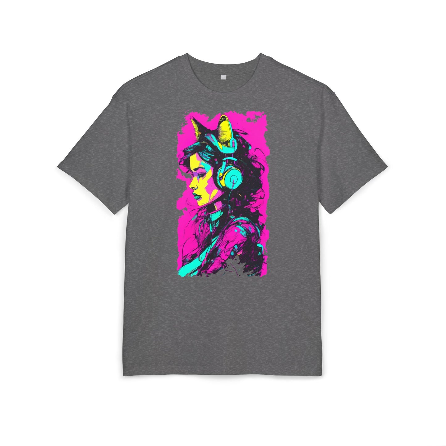 Vibrant Music Lover's Tee, Unisex Heavy Oversize Tee, Trendy Graphic Shirt, Colorful Art Top, Perfect for Festivals and Gifts