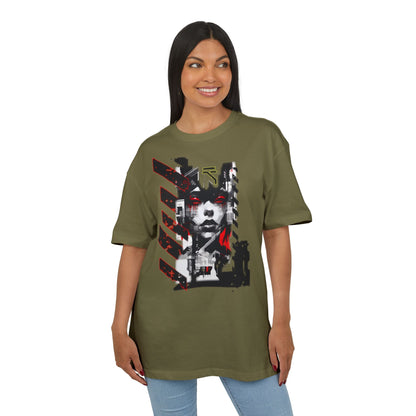 Unisex Heavy Oversize Tee with Urban Art Design - Streetwear Style Tee