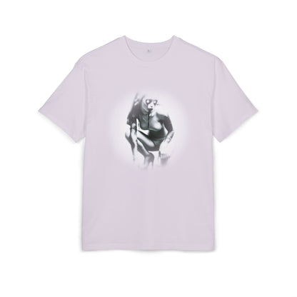 Stylish Unisex Heavy Oversize Tee with Artistic Graphic - Horror Design