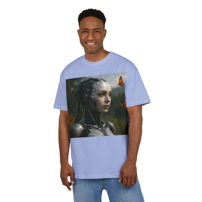 Futuristic Robot Graphic Tee, Oversize T-Shirt, Unisex Relaxed Fit Shirt, Casual Wear, Gift for Tech Lovers