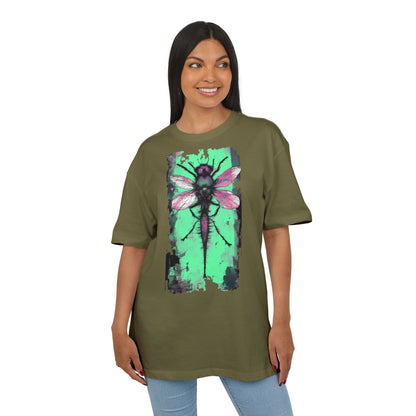 Botanical Dragonfly Tee - Nature-Inspired Unisex Oversized Shirt, Boho Style, Eco-Friendly Gift, Relaxed Summer Top, Unique Graphic Tee