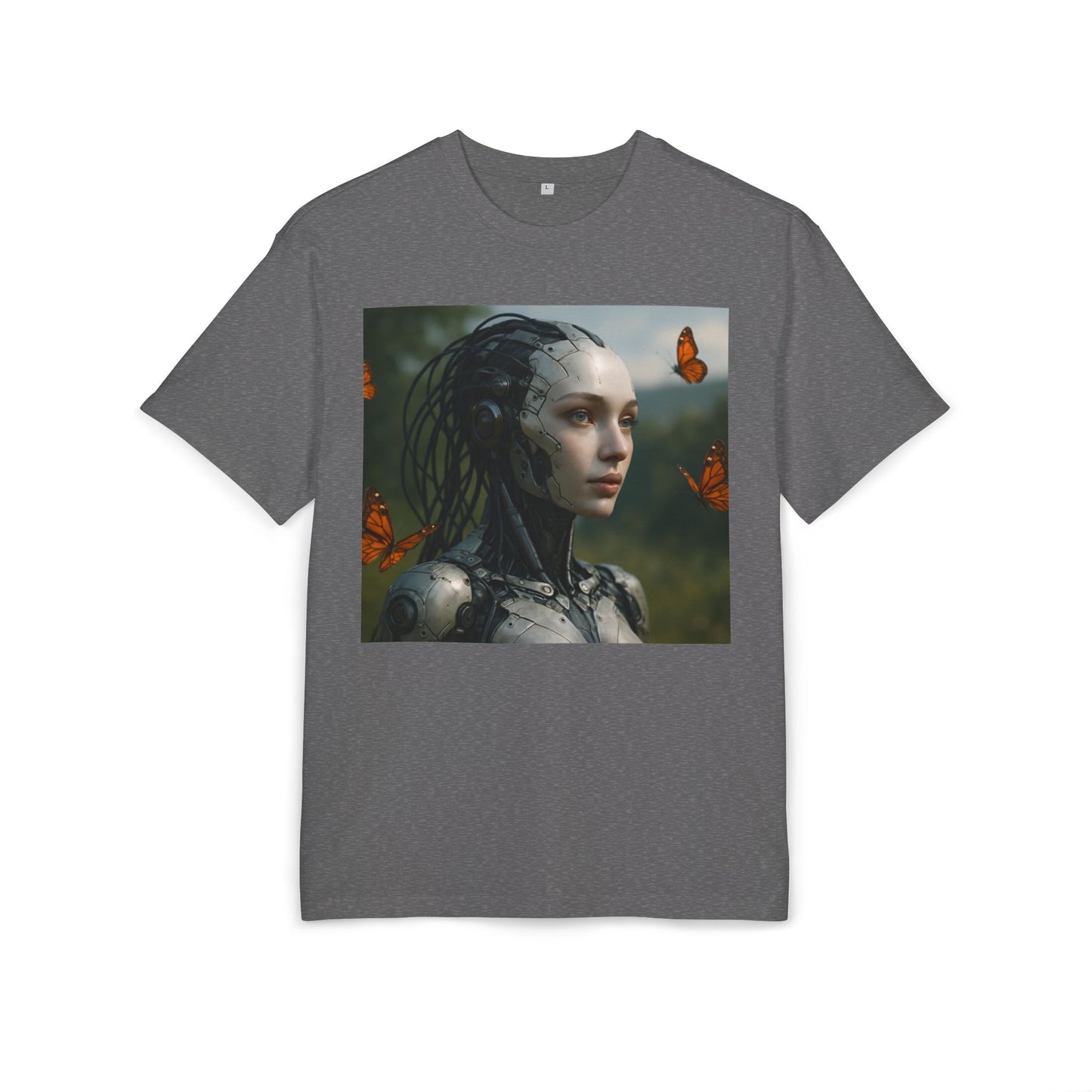 Futuristic Robot Graphic Tee, Oversize T-Shirt, Unisex Relaxed Fit Shirt, Casual Wear, Gift for Tech Lovers